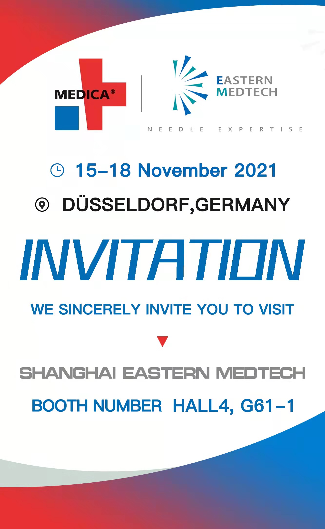 Welcome to visit us at MEDICA Dusseldorf 2021!